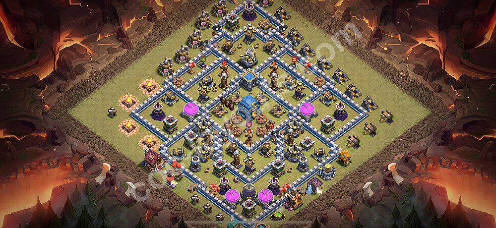 Ustawienie baza wojskowa TH12 z linkiem, Anty Wszystko - Ratusz poziom 12 - COC 2026 - #173