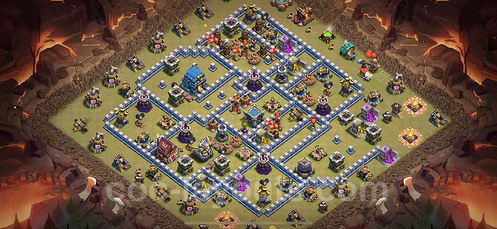 Municipio livello 12 Base di Guerra + Link - Anti 3 Stelle Disposizione Villaggio COC 2025 TH12 - #185
