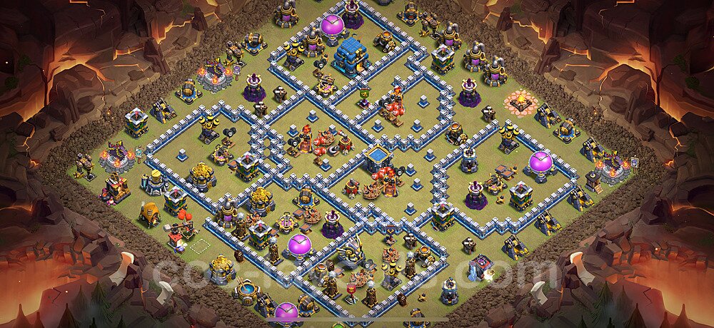 Die Anti 3 Sterne Clan War Base RH12 + Link 2025 - COC Rathaus Level 12 Kriegsbase (CK / CW) - #188