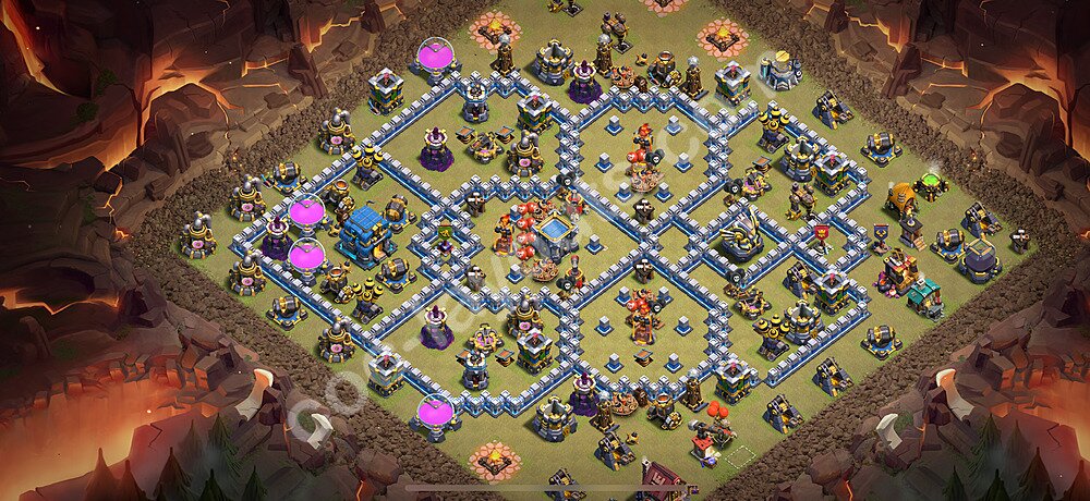 TH12 Anti 3 Stars CWL War Base Plan with Link, Anti Everything, Copy Town Hall 12 Design 2026, #190