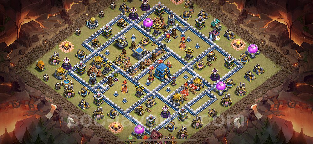 TH12 Anti 3 Stars CWL War Base Plan with Link, Anti Everything, Copy Town Hall 12 Design 2025, #194