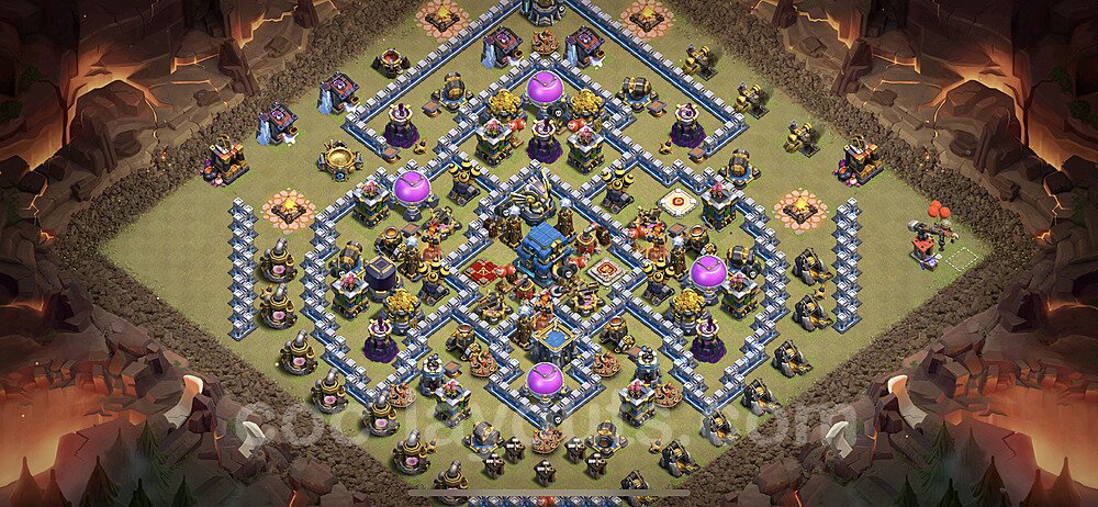 TH12 Max Levels CWL War Base Plan with Link, Copy Town Hall 12 Design, #49