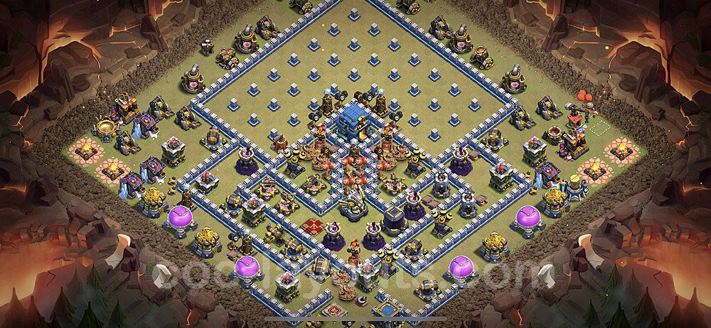 TH12 Max Levels CWL War Base Plan with Link, Copy Town Hall 12 Design, #51