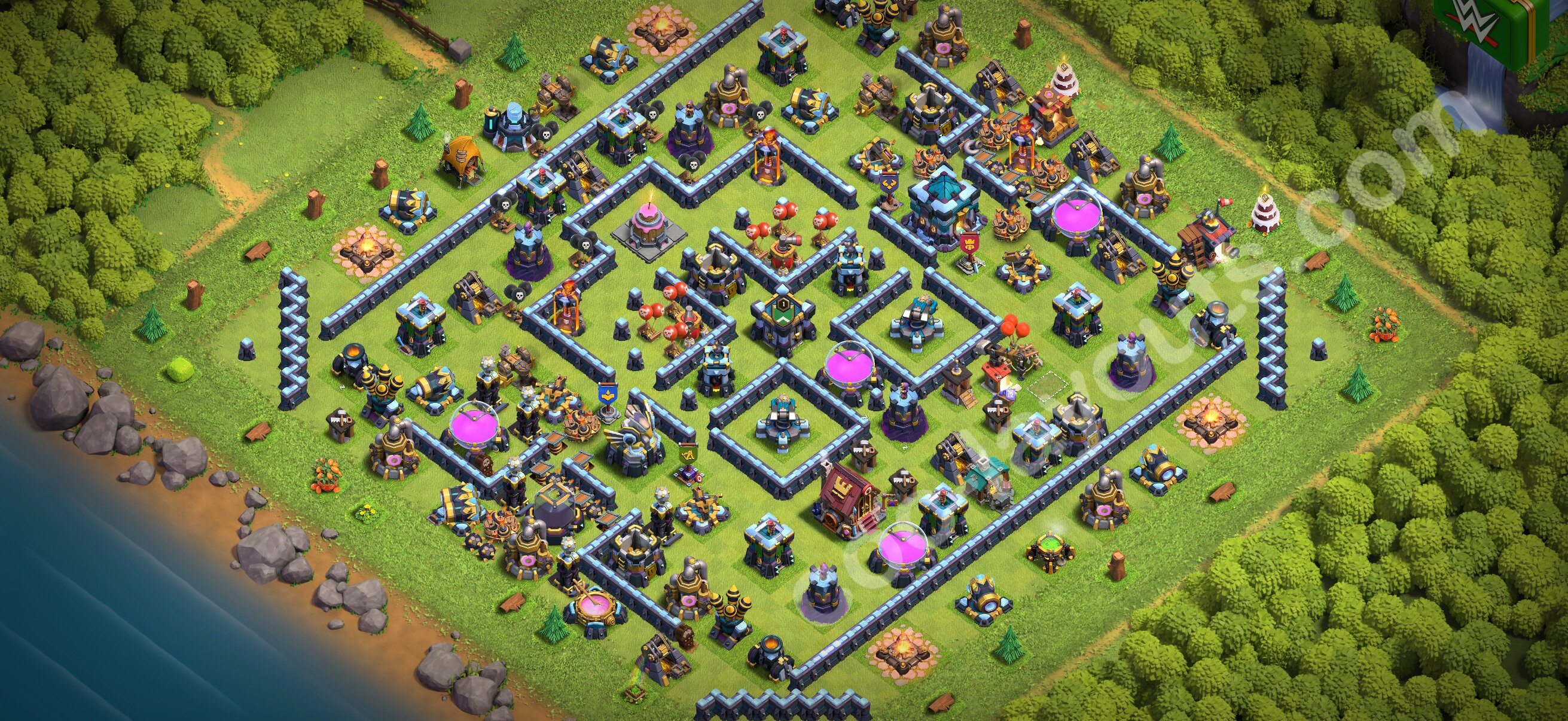 TH13 Hybrid Base #227 – TH13 layout preview