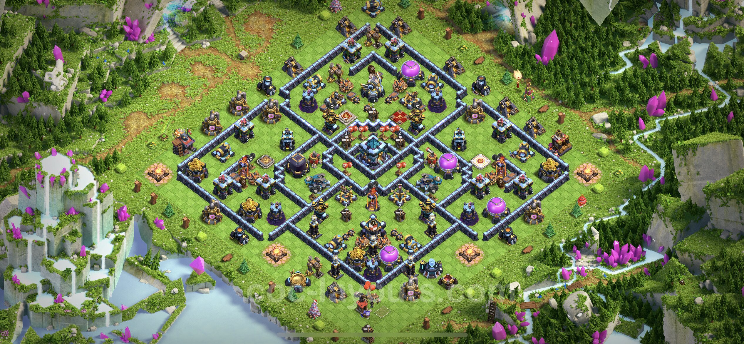 Best Anti 3 Stars Base TH13 With Link Hybrid 2023 Town Hall Level 13   Th13 Defence 70 