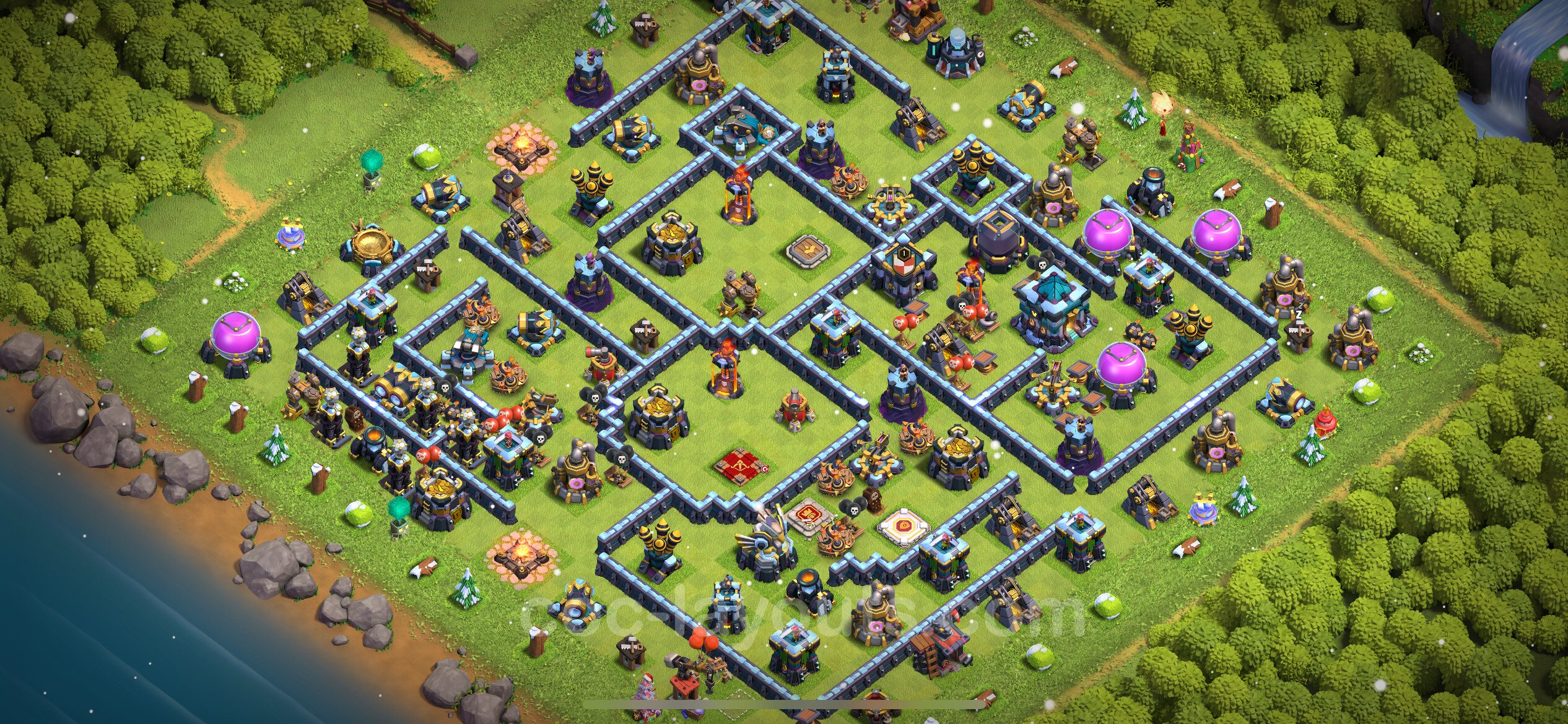 Best Anti 2 Stars Base TH13 with Link 2023 - Town Hall Level 13 Base ...