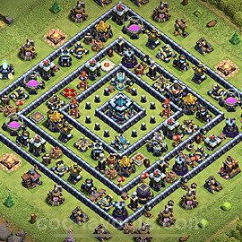 TH13 Anti 3 Stars Base Plan with Link, Anti Everything, Copy Town Hall 13 Base Design 2023, #1