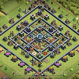 Top TH13 Unbeatable Anti Loot Base Plan with Link, Anti Air / Electro Dragon, Copy Town Hall 13 Base Design 2023, #10
