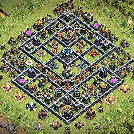 Anti Everything TH13 Base Plan with Link, Legend League, Copy Town Hall 13 Design, #12