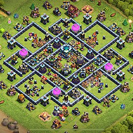Ustawienie bazy do obrony TH13 z linkiem, Hybrydowy - Ratusz poziom 13 - COC 2026 - #121