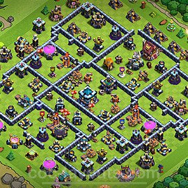 Die Anti 2 Sterne Base RH13 + Link 2025 - COC Rathaus 13 Kopieren Base - #125