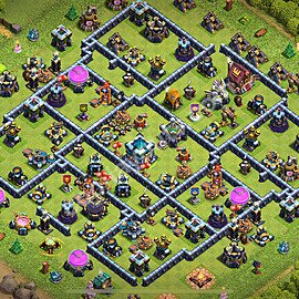 Diseño de aldea Anti 2 Estrellas Ayuntamiento 13 Copiar - COC TH13 Perfecta Distribucion 2026 + Enlace - #125