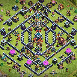 Die Anti 3 Sterne Base RH13 + Link 2025 - COC Rathaus 13 Kopieren Base - #128