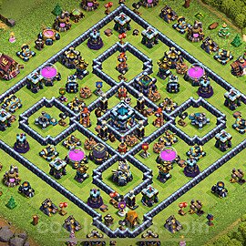 TH13 Anti 3 Stars Base Plan with Link, Copy Town Hall 13 Base Design 2025, #131