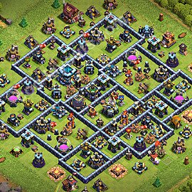 Diseño de aldea Anti 3 Estrellas Ayuntamiento 13 Copiar, Anti Todo - COC TH13 Perfecta Distribucion 2026 + Enlace - #139