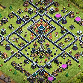 TH13 Anti 2 Stars Base Plan with Link, Copy Town Hall 13 Base Design 2026, #142
