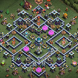 Top Anti 3 Etoiles Base HDV 13 + Lien (Link), Anti Air / Electro Dragon 2026 - Hôtel de Ville 13 Base Copier - #144