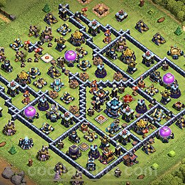 Anti Everything TH13 Base Plan with Link, Copy Town Hall 13 Design 2023, #18
