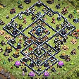 Top TH13 Unbeatable Anti Loot Base Plan with Link, Legend League, Copy Town Hall 13 Base Design 2023, #21