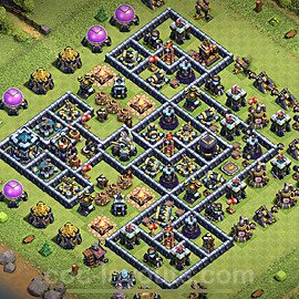 TH13 Trophy Base Plan with Link, Anti Everything, Copy Town Hall 13 Base Design 2023, #22