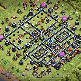 Diseño de aldea Anti 3 Estrellas Ayuntamiento 13 Copiar, Anti Todo - COC TH13 Perfecta Distribucion 2023 + Enlace - #33