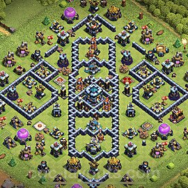 Anti Everything TH13 Base Plan with Link, Copy Town Hall 13 Design 2021, #38