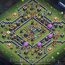 Anti Everything TH13 Base Plan with Link, Anti 2 Stars, Copy Town Hall 13 Design 2022, #45