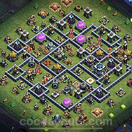 Anti Everything TH13 Base Plan with Link, Hybrid, Copy Town Hall 13 Design 2023, #47