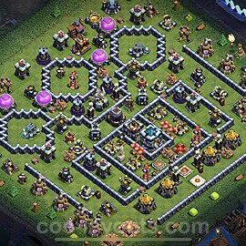 Anti Everything TH13 Base Plan with Link, Copy Town Hall 13 Design 2022, #49