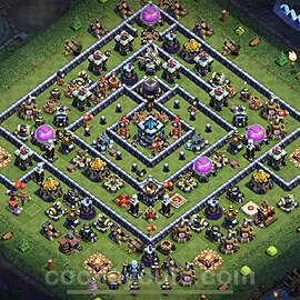 TH13 Anti 3 Stars Base Plan with Link, Copy Town Hall 13 Base Design 2022, #51
