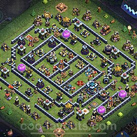 Anti Everything TH13 Base Plan with Link, Copy Town Hall 13 Design 2022, #53