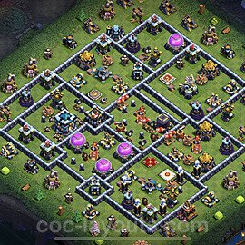 Anti Everything TH13 Base Plan with Link, Copy Town Hall 13 Design 2022, #58