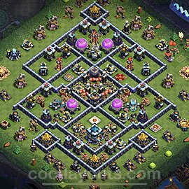 Anti Everything TH13 Base Plan with Link, Hybrid, Copy Town Hall 13 Design 2023, #62