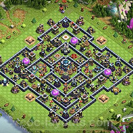 TH13 Anti 2 Stars Base Plan with Link, Anti Everything, Copy Town Hall 13 Base Design, #66
