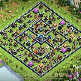 Anti Everything TH13 Base Plan with Link, Hybrid, Copy Town Hall 13 Design 2023, #68