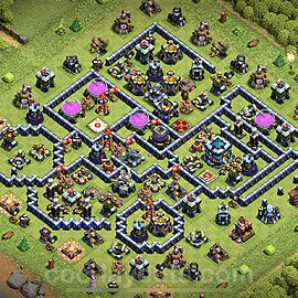 TH13 Anti 3 Stars Base Plan with Link, Anti Everything, Copy Town Hall 13 Base Design 2023, #73