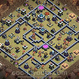 TH13 Anti 3 Stars Base Plan with Link, Anti Everything, Copy Town Hall 13 Base Design 2023, #75
