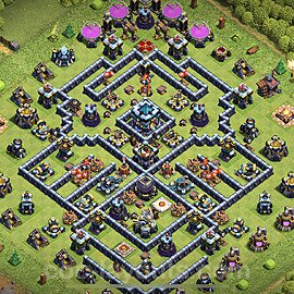 TH13 Anti 3 Stars Base Plan with Link, Anti Everything, Copy Town Hall 13 Base Design 2023, #76