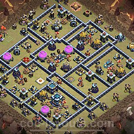 Anti Everything TH13 Base Plan with Link, Hybrid, Copy Town Hall 13 Design 2023, #80