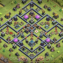 Full Upgrade TH13 Base Plan with Link, Anti Everything, Copy Town Hall 13 Max Levels Design 2024, #89