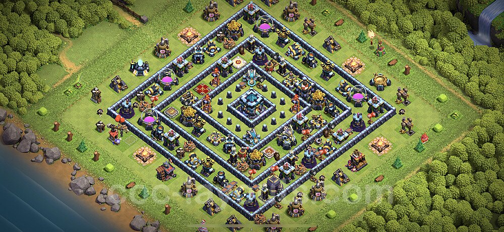 TH13 Anti 3 Stars Base Plan with Link, Anti Everything, Copy Town Hall 13 Base Design, #1