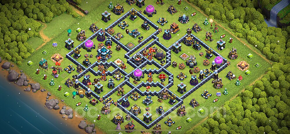 Anti GoWiWi / GoWiPe TH13 Base Plan with Link, Anti Everything, Copy Town Hall 13 Design 2024, #108