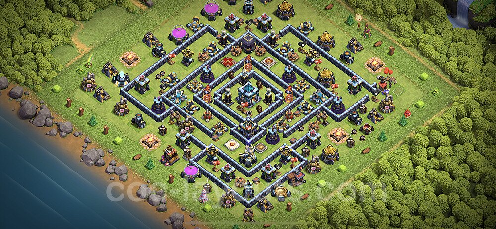 TH13 Anti 3 Stars Base Plan with Link, Legend League, Copy Town Hall 13 Base Design, #11