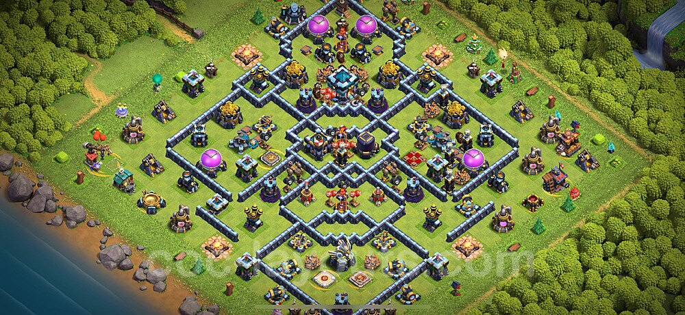 Anti Everything TH13 Base Plan with Link, Legend League, Copy Town Hall 13 Design 2024, #113