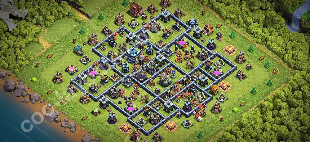 Diseño de aldea Anti 3 Estrellas Ayuntamiento 13 Copiar, Anti Todo - COC TH13 Perfecta Distribucion 2026 + Enlace - #139
