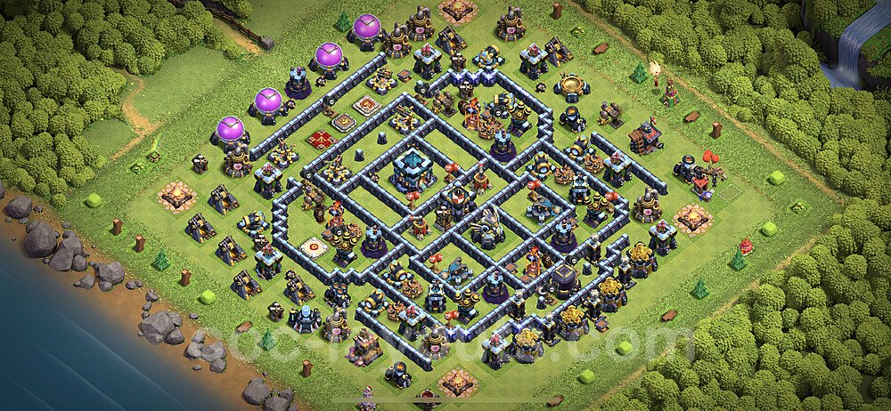 Anti Everything TH13 Base Plan with Link, Anti Air / Electro Dragon, Copy Town Hall 13 Design 2023, #20