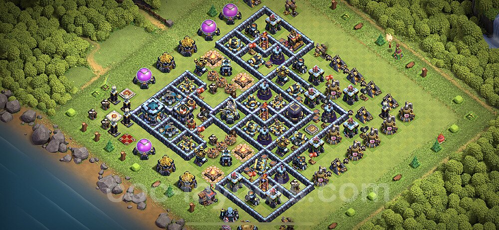 TH13 Trophy Base Plan with Link, Anti Everything, Copy Town Hall 13 Base Design 2021, #22