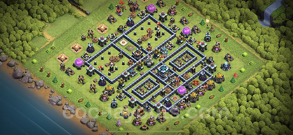 TH13 Anti 3 Stars Base Plan with Link, Anti Everything, Copy Town Hall 13 Base Design 2021, #33