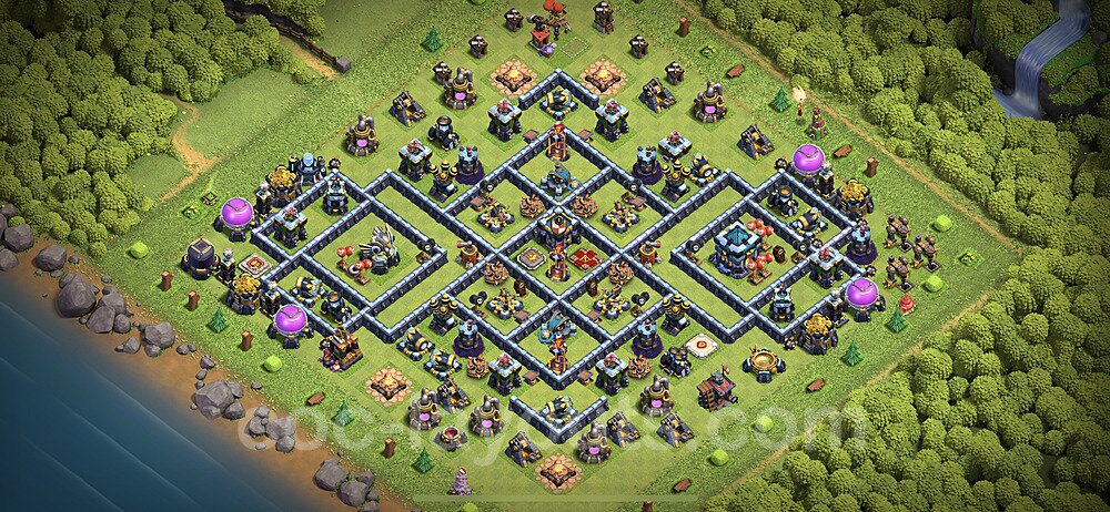 TH13 Anti 3 Stars Base Plan with Link, Anti Everything, Copy Town Hall 13 Base Design 2023, #37