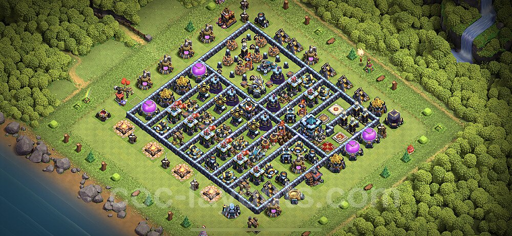 Anti Everything TH13 Base Plan with Link, Copy Town Hall 13 Design 2021, #39